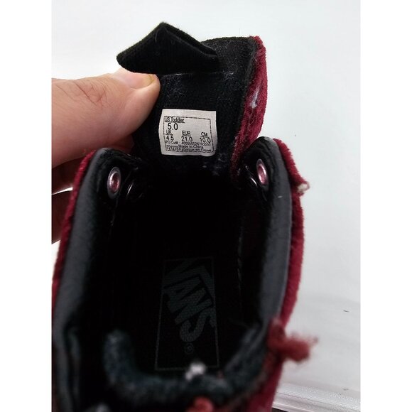 VANS TODDLERS VELVET SK8-HI ZIP Size 5 - Picture 7 of 7